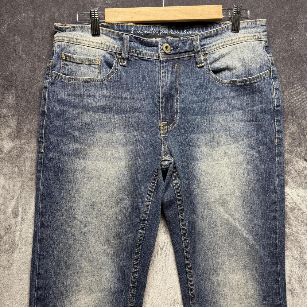Jeans By Buffalo Jeans Mens 32x32 Blue Slim Straight Stretch Denim Spencer - Picture 2 of 14